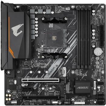 Gigabyte Mātesplate B550M AORUS ELITE 1.3, AMD Ryzen 5000, 4 DIMM DDR4 līdz 4733MHz, 2xM.2, 1GbE LAN, USB 3.2 Gen 1 (B550MAORUSELITE1.3)