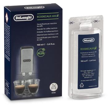 Delonghi Mini EcoDecalk Descaler DLSC101, 100ml, жидкость, 1 загрузка, рекомендуется для эспрессо-кофемашин (DLSC101)