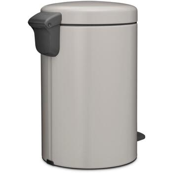 Brabantia NewIcon ведро с педалью 252303, 12 л, Soft Grey, тихое закрывание крышки, съемная внутренняя корзина (252303)