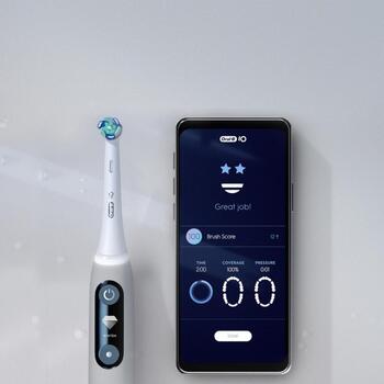 Braun elektriskā zobu birste Oral-B iO 6 377269, 1 uzgalis, 5 režīmi, 1 ātrums, spiediena sensors, taimeris, Bluetooth (iO6 Grey Opal)
