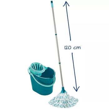 LEIFHEIT Classic Mop 1056796, grīdas uzkopšanas komplekts, 12l spainis, 1,2m kāts, viskozes uzgalis (1056796)