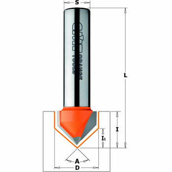 CMT Frēzes asmens 915.127.11, 90°, TCT, S=8mm, D=12,7mm (915.127.11)