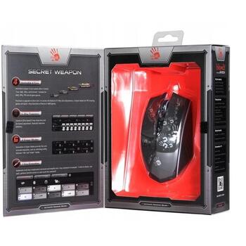 A4Tech Игровая мышь A4TMYS46161, 6200 CPI, 8 кнопок, 1.8 м, 0.2 мс отклик, программируемые кнопки (A4TMYS46161)