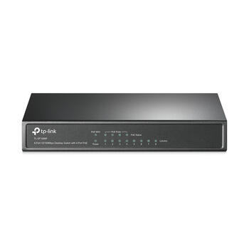 TP-Link TL-SF1008P настольный коммутатор, 8x10/100Mbps, 4xPoE, 57W, 1.6Gbps, 2K MAC, без вентилятора (TL-SF1008P)