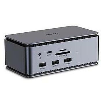 Lindy док-станция USB4 43372, 8K 30Hz, 4K 60Hz, 4 порта USB 10Gbps, 100W USB PD, 1 HDMI, 1 DisplayPort, 1 RJ45 (43372)
