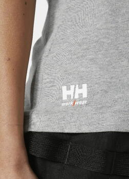 Helly Hansen Женская футболка Manchester 79163_930-M, M, 100% хлопок, 150 g/m², серая, воротник в рубчик, боковые швы (79163_930-M)