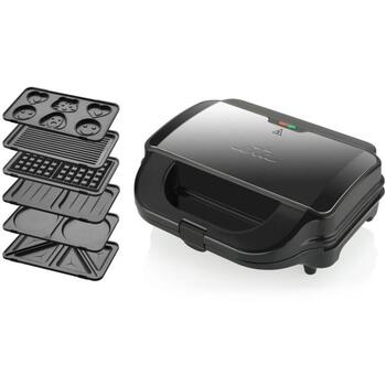 ETA Sviestmaižu Tosteris Sorento Plus ETA515190000, 900 W, 6 plāksnes, 2 veidu mīklas, melns (ETA515190000)
