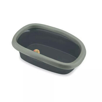 Stefanplast Kaķu tualete Sprint 20 2196593, 58x39x17cm, pārstrādāta plastmasa, pelēka/zaļa (2196593)