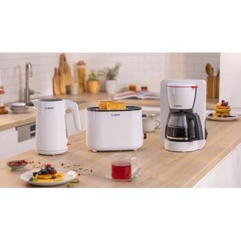 Bosch Электрический чайник TWK2M161, 2400 Вт, 1.7 л, белый, 360° поворотная база, автоматическое отключение (TWK2M161)