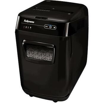 Fellowes Šrederis AutoMax 200M/4656301, Mikrogriešana 2x14 mm, 200 lapas, 32 L, P-5, Kredītkartes, Skavas (4656301)