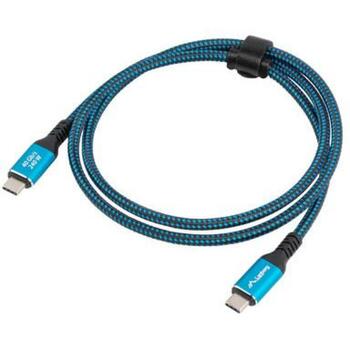 Lanberg USB-C кабель CA-CMCM-44CU-0005-BK, 0.5м, 240W, 8K60Hz, 40 Gbps, двойная защита, алюминиевые разъемы (CA-CMCM-44CU-0005-BK)