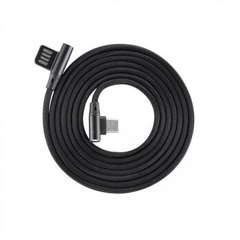Sbox USB кабель USB-C-90-B, 1,5м, 480 Mbit/s, USB A M, Type-C M, металл, оплетка, черный (USB-C-90-B)