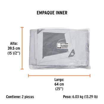 Īpaši izturīgs balts brezents 3х5m, 180g/m2 LT-35 TRUPER (LT-35)