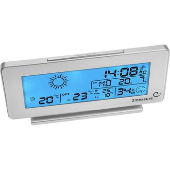 2Measure 250102 метеостанция, беспроводная, с датчиком, белая, 30м, 433МГц, DCF77, память (250102)
