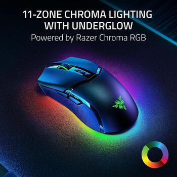 Razer Cobra Pro RZ01-04660100-R3G1, bezvadu optiskā spēļu pele, 30000 DPI, 8 pogas, 77 g, 2.4GHz/Bluetooth, RGB (RZ01-04660100-R3G1)