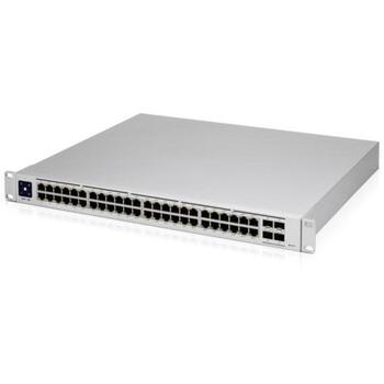 Ubiquiti UniFi USW-48 управляемый коммутатор, USW-48, 48x10/100/1000 RJ-45, 4x1G SFP, 52 Gbps, 77,376 Mpps, серебристый (USW-48)