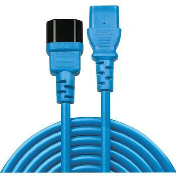 Lindy удлинитель IEC питания 30472 2м, синий, IEC C14 - IEC C13, полностью формованные разъемы, одобрен VDE (30472)