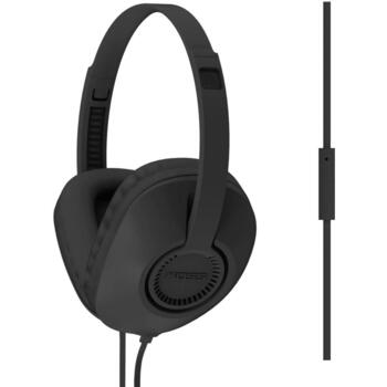 Koss Austiņas UR23iK 195083, 3.5mm, 34Ω, 94dB, On-Ear, Mikrofons, Melna, Augstāka līmeņa izolācija, Vienpieskāriena mikrofons (195083)