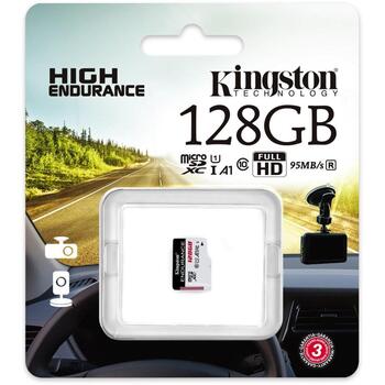 Kingston MicroSDXC karte SDCE/128GB, 128 GB, UHS-I, Class 10, līdz 95 MB/s, līdz 45 MB/s, ūdensizturīga, triecienizturīga (SDCE/128GB)