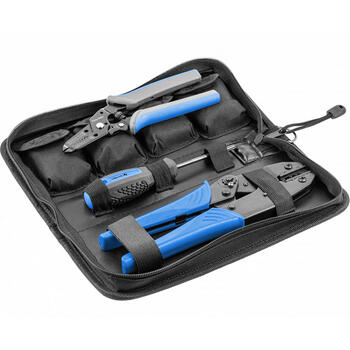 Hogert gofrēšanas knaibles HT1P177, 5 uzgaļi, 0.5-6.0mm², 0.5-16mm², 225mm, 2-daļu ergonomiskais rokturis (HT1P177)