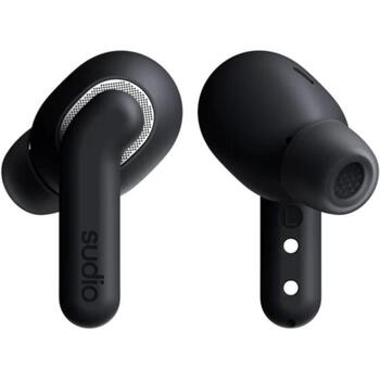 Sudio наушники E4 Pro E4PROBLK, 24Ом, 10мм, 90дБ, Bluetooth 6.0, 15м, 6ч, ANC, микрофон, USB-C, устойчивы к поту и брызгам (E4PROBLK)
