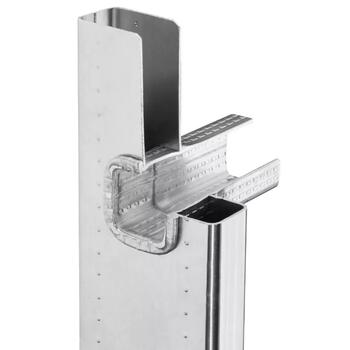 Hailo S80 ProfiStep duo 037215007, 2x15 pakāpieni, 150kg, 840cm, alumīnijs (037215007)