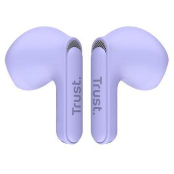 Trust austiņas Yavi 25299 Bluetooth, 20-20000 Hz, 2 mikrofoni, 6 h akumulatora darbības laiks, 23 h ar uzlādes korpusu, rozā (25299)