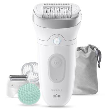 Braun epilators Silk-épil 7 7-081, 40 pincetes, MicroGrip, 40 min, 1 h, 100-240 V, mitrs un sauss, bezvadu, iebūvēts apgaismojums (7-081)