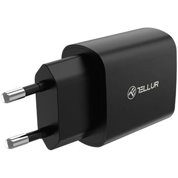 Tellur Lādētājs TLL151411, AC 100-240V 0,6A, 20W, Viedā uzlādes tehnoloģija, īssavienojums, pārstrāva, pārspriegums, pārkaršana (TLL151411)