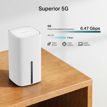 TP-Link Archer NX505 maršrutētājs, 5G, AX3000, 2.4/5 GHz, 3000 Mbit/s, 3x RJ-45, Wi-Fi 6, NanoSIM, balts (Archer NX505)