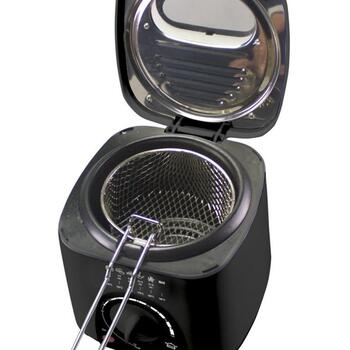 Beper P101FRI100, компактная фритюрница, 950 Вт, 1 л, АБС, антипригарное покрытие, термостат до 190°C (P101FRI100)