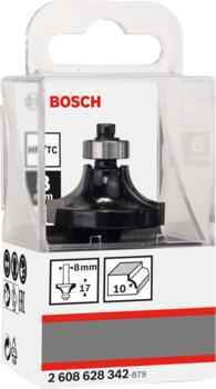 Noapaļošanas frēze HM R=10 mm, divpusējā, Rokas frēzēm, malu frēzēm NOAPAĻOŠANAS FRĒZE STANDARD FOR WOOD, 2608628342, BOSCH (2608628342)