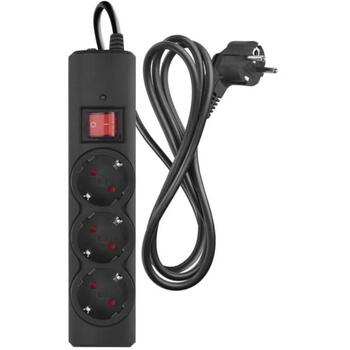 Emos Pārsprieguma aizsargs P54214, 1,5 m, 3 kontaktligzdas, 2300 W, 10 A, bērnu aizsardzība, slēdzis ar apgaismojumu (P54214)