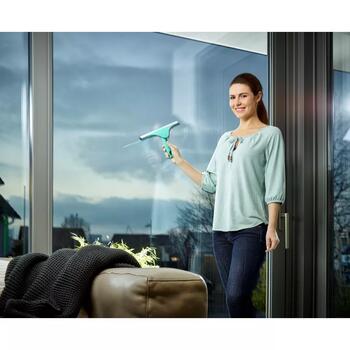 Leifheit Window Slider XL 1051426, набор для мытья окон, телескопическая ручка 145-415см, салфетка из микрофибры, 40см (1051426)