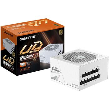 Gigabyte Datora barošanas bloks GP-UD1000GM PG5 ICE, 1000W, 80 PLUS Gold, pilnībā modulārs, 120mm ventilators (GP-UD1000GM PG5 ICE)