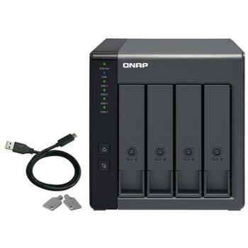 Qnap TR-004 4-bay USB 3.0 RAID расширяющий корпус, 1 USB-C, 4 x 3.5 дюйма SATA диски, 65W, 100-240V AC (TR-004)