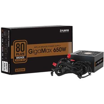 Zalman Barošanas bloks ZM650-GVII, 650 W, 220-240 V, 50-63 Hz, 85%, 2x6+2 Pin, 6 SATA, 3 Molex, Aktīvs PFC (ZM650-GVII)
