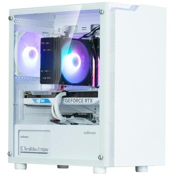 Zalman T4 Plus White Mini Tower Корпус ZM-T4 PLUS WHITE, 385x208x425mm, 3.9kg, mATX/Mini-ITX, 4xPCI, 1x120mm ARGB вентилятор (ZM-T4 PLUS WHITE)