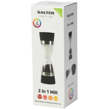 Salter 2-в-1 механическая мельница 7611 BKXRUP2, 6,50см, 19,00см, 6,50см, прозрачная, ручная (7611 BKXRUP2)