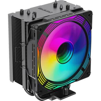 Gamemax procesora gaisa dzesētājs ICE FORCE BK, 585g, 44.35cfm, 4 siltuma caurules, TDP līdz 220W (ICE FORCE BK)