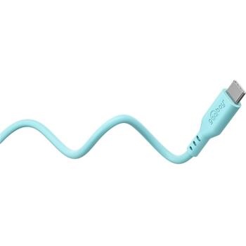Goobay USB-C Силиконовый кабель 77744, 1.5м, USB-C мужской, 60W PD, 480 Мбит/с, бирюзовый (77744)