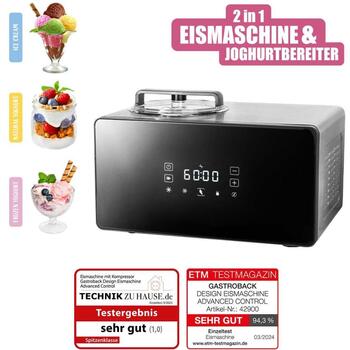 Gastroback Мороженица 42900, 150W, 1.5l, 11.2kg, 5 программ, ≤ 45dB, приготовление йогурта (42900)