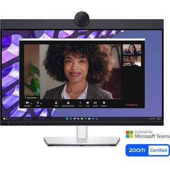 Монитор 24″ IPS FHD 60 Гц с камерой для видеоконференций P2424HEB 1920×1080 8 мс 250 кд м² HDMI Черный Серебристый 210 BKVC Dell (210-BKVC)