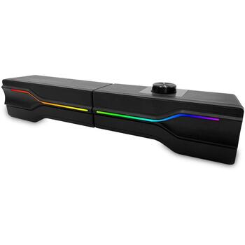 Media-Tech Звуковая панель MT3175, 8W, 180Hz-20000Hz, Bluetooth, RGB подсветка, 2.0 система (MT3175)