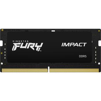 Kingston оперативная память KF564S38IB-16, 16GB, 6400MT/s, DDR5, CL38, SODIMM, FURY Impact, XMP 3.0, PnP, черный (KF564S38IB-16)
