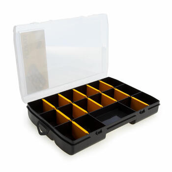 STANLEY STST81680-1 Organizators, 17 nodalījumi, 1.8l, caurspīdīgs vāks, noņemamas starpsienas, lineāls (STST81680-1)