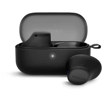 Philips TAT2149BK/00 bezvadu in-ear austiņas, melnas, Bluetooth 5.4, IPX4, 10mm, 6h+8h, USB-C, skārienvadība (TAT2149BK/00)