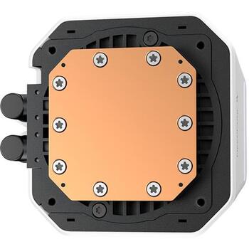 Deepcool šķidruma dzesētājs LM240 WH R-LM240-WHDMMC-1, 240 mm, 66.23 cfm, 2x120 mm ventilatori, ARGB apgaismojums (R-LM240-WHDMMC-1)