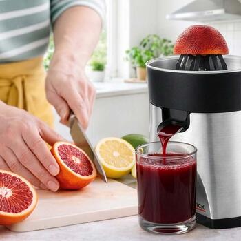 Gastroback цитрус-пресс 41148 Design Citrus Press Vita Juice, 85Вт, 1 скорость, нержавеющая сталь, автостарт, 2 конуса (41148)