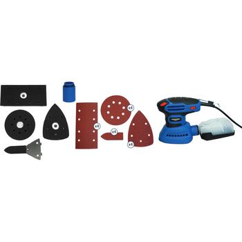 Blaupunkt Орбитальная шлифмашина OS6010, 300 Вт, 7000-12000 об/мин, 1,8 мм, 2 м шнур, пылесборник, адаптер для пылесоса (OS6010)